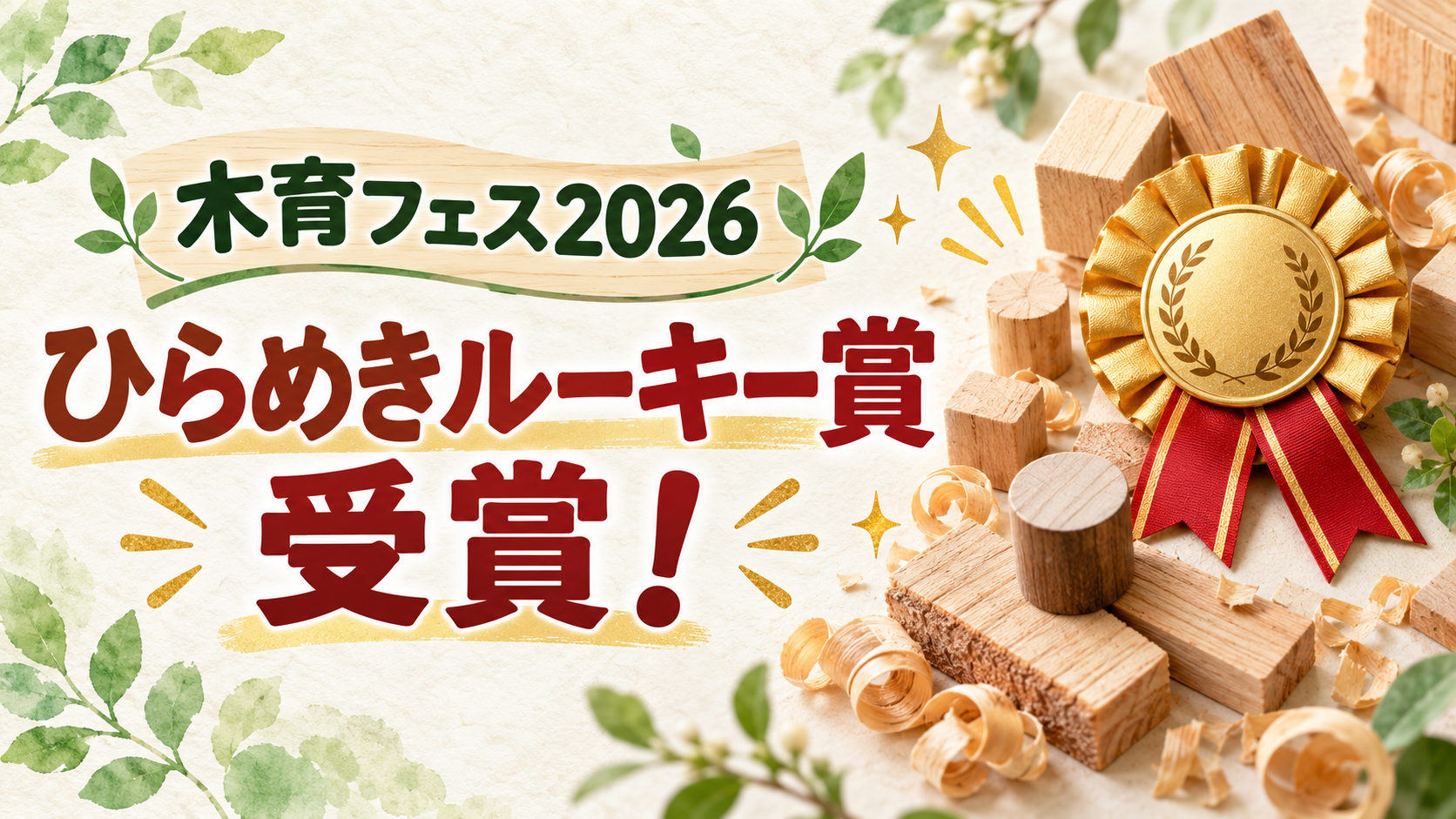 木育フェス2026「廃材アートコンテスト」で、ひらめきルーキー賞を受賞されました
