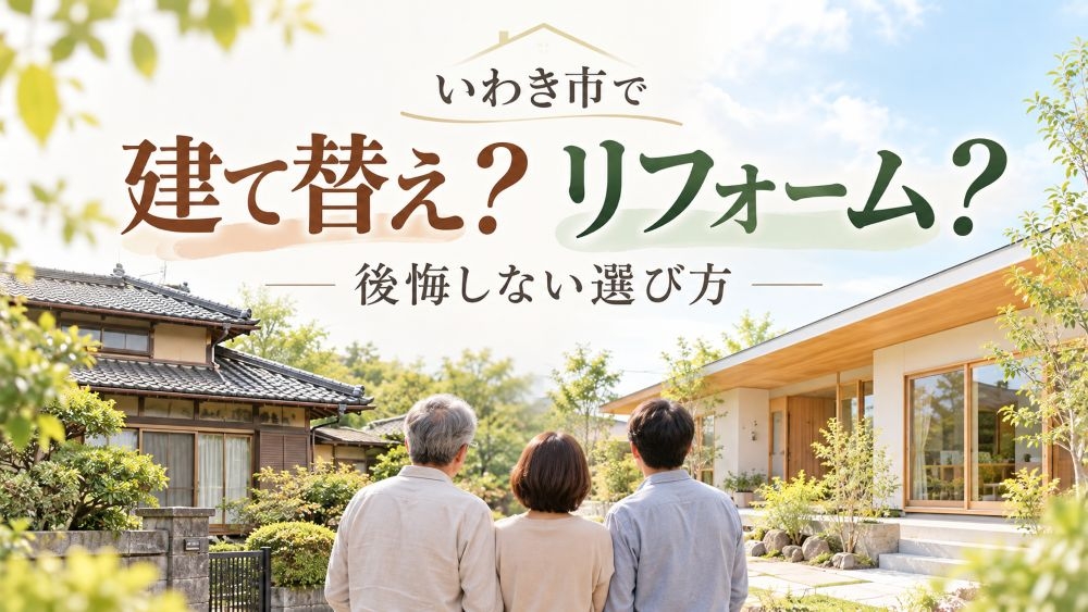 いわき市で実家を建て替え?リフォーム?後悔しない選び方